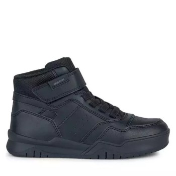 GEOX J PERTH ΠΑΙΔΙΚΑ SNEAKERS HIGH ΜΑΥΡΑ  J367RF0FE8VC9999 